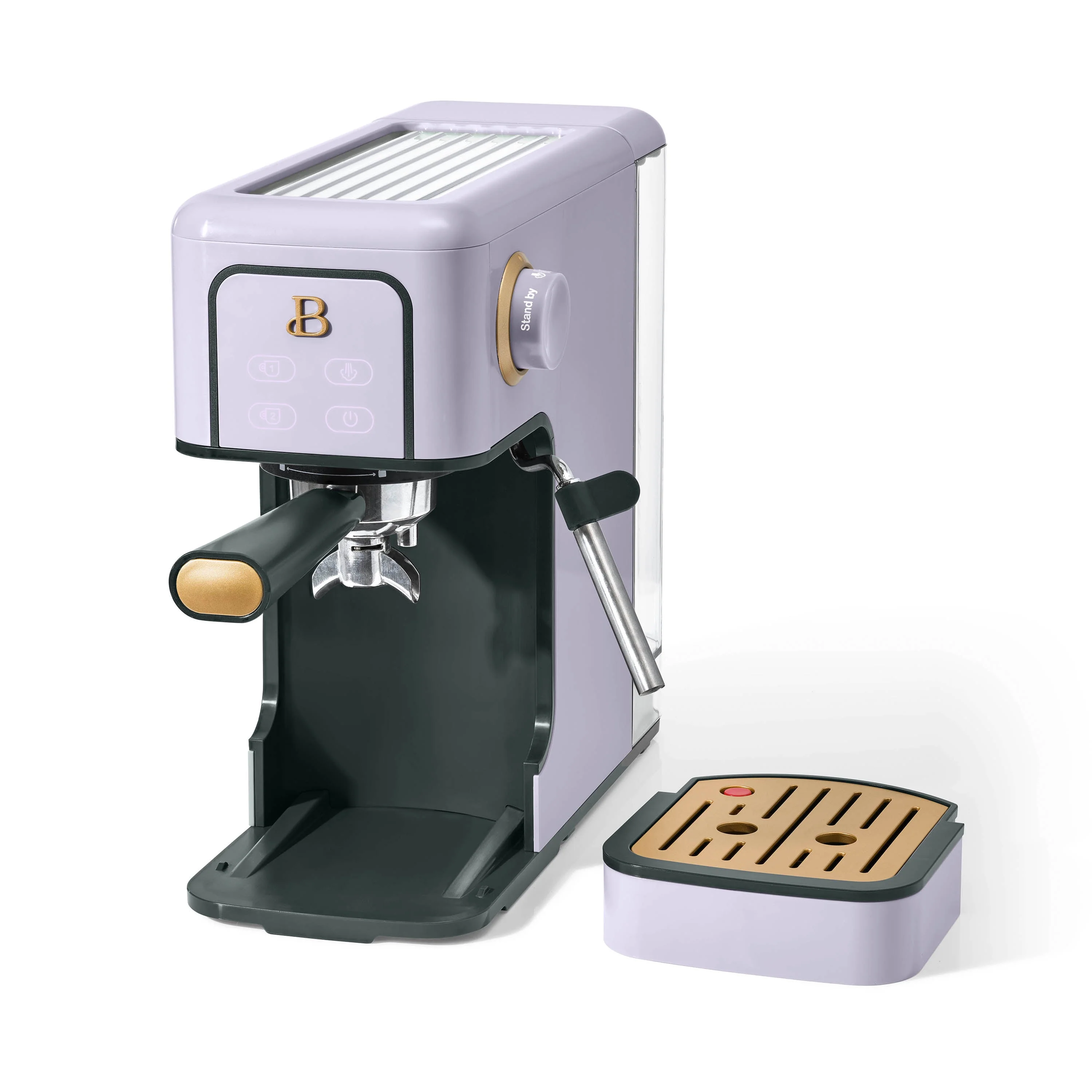 Beautiful Slim Espresso Maker with 20-Bar Pressure, White Icing by Drew Barrymore