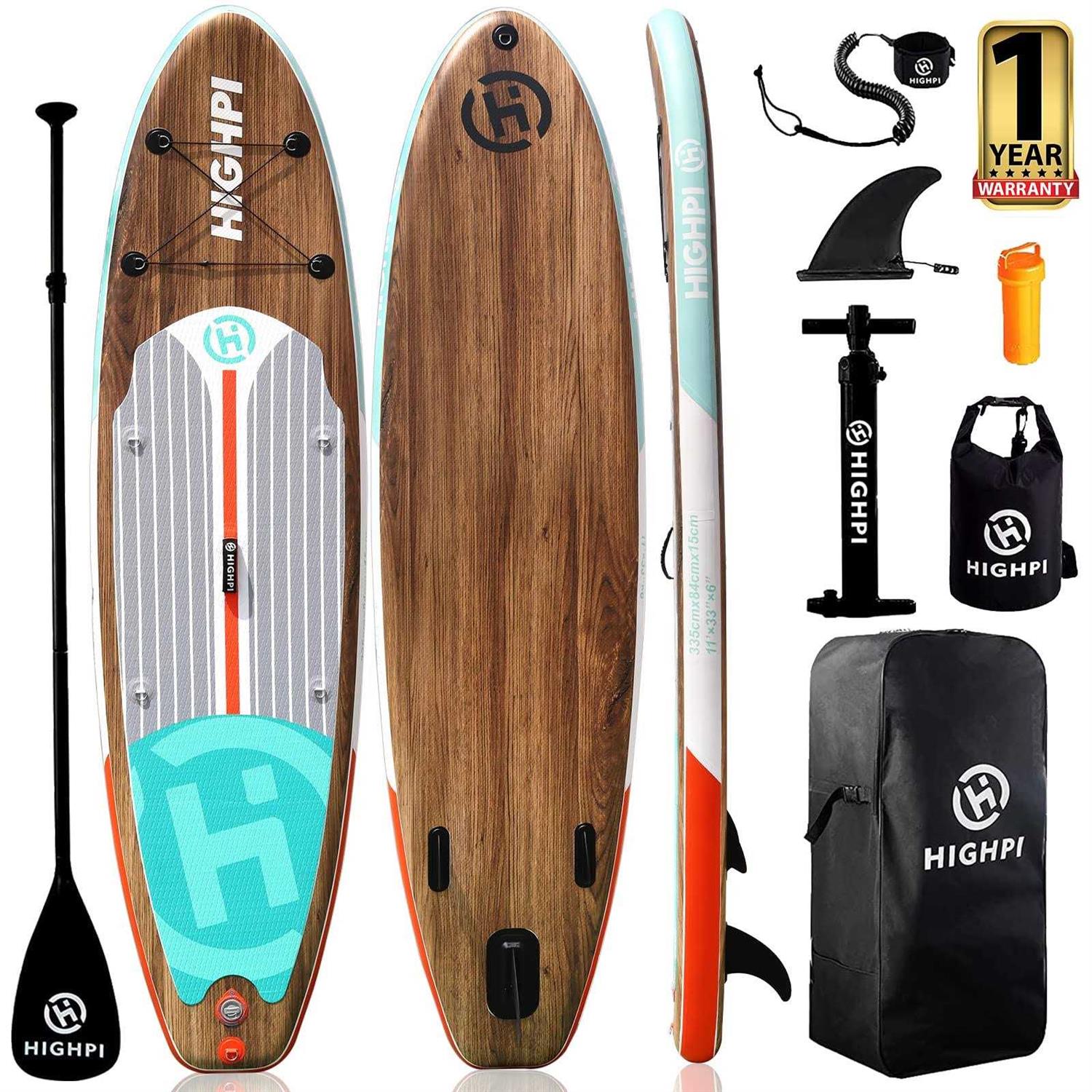 Highpi Inflatable Stand Up Paddle Board Vertically Center-Folded SUP - Sports Supplies Online Store