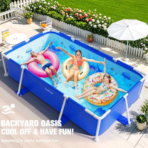 Above Ground Pool,Frame Deep Swimming Pools, Family Pool,Large Above Ground Easy Set, Outdoor Backyard Pools for Kids, Adults,7ft x 48in x 24in