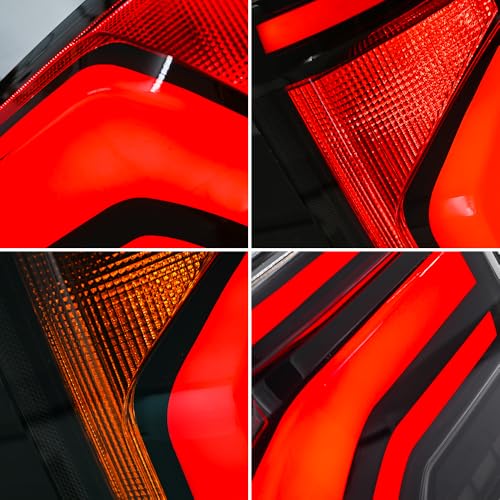 Tail Lights for Ford F150 2021-2025 LED Upgrade Option with Startup Animation Sequential Turn Signal (SMOKE)