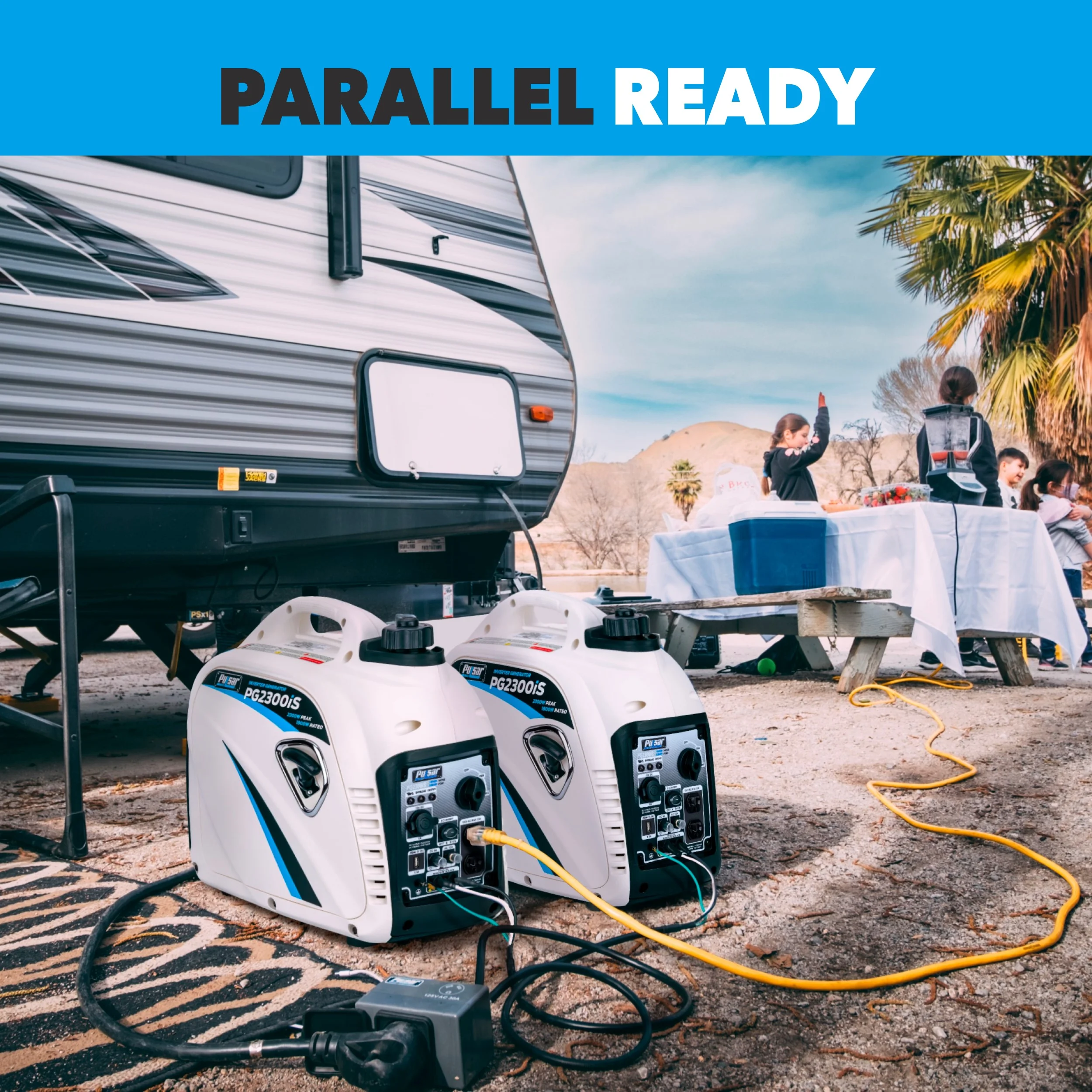 Pulsar 2300-Watt Super Quiet Gas Powered Inverter Generator with USB