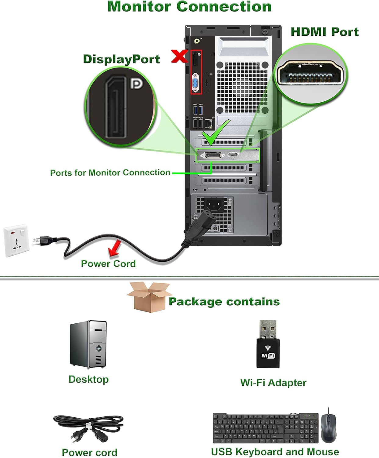 HP 800 G1 Small Form Computer Desktop PC, Intel Core i5 3.20GHz Processor, | 16GB Ram, 128GB SSD + 500GB HDD | HDMI, AMD Radeon RX-550 4GB Graphics