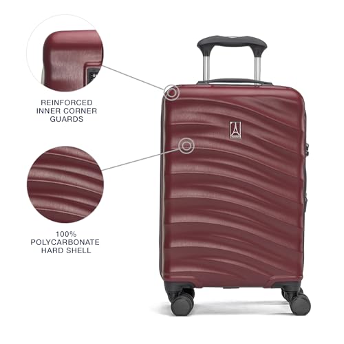 Travelpro Maxlite Air V2 Hardside Expandable Carry on Luggage, 8 Spinner Wheels, Lightweight Hard Shell Suitcase, TSA lock, Black, Carry On 21-Inch