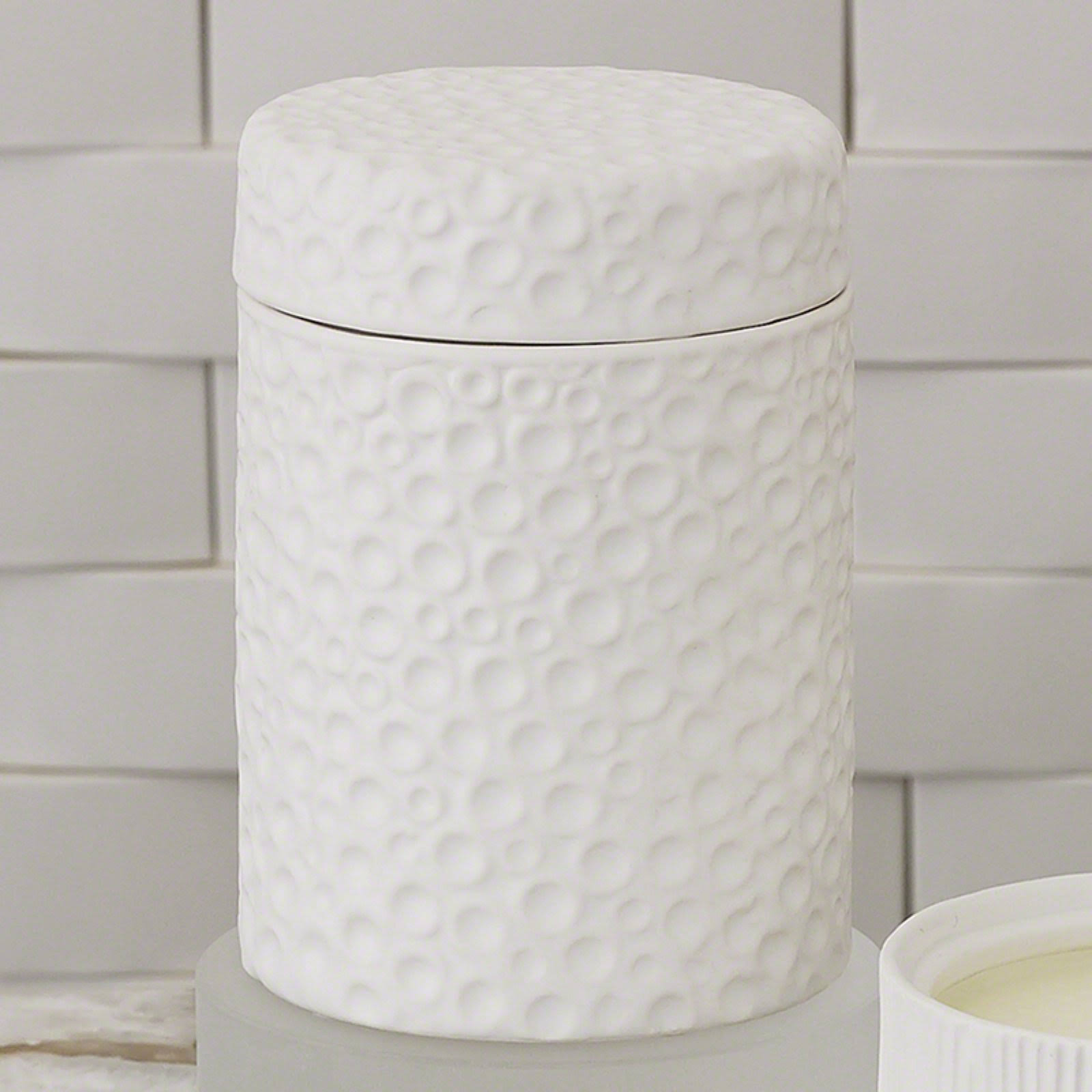 Studio A Moonscape Jar Candle - White Tahiti - Matte White