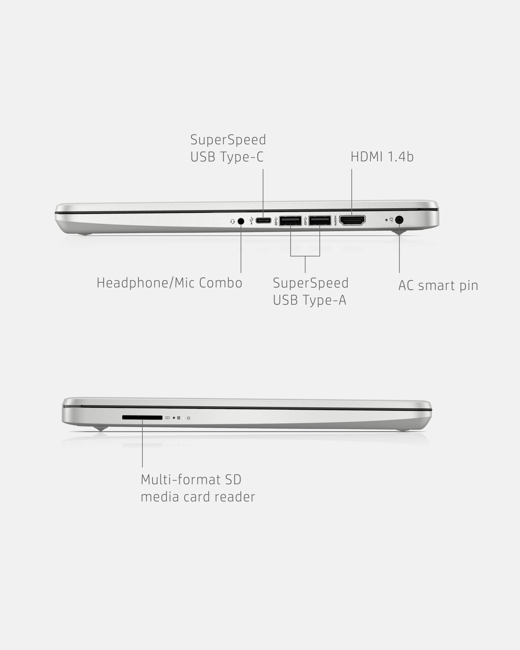 HP 14 Laptop, AMD Ryzen 5 5500U, 8 GB RAM, 256 GB SSD Storage, 14-inch Full HD Display, Windows 11 Home, Thin & Portable