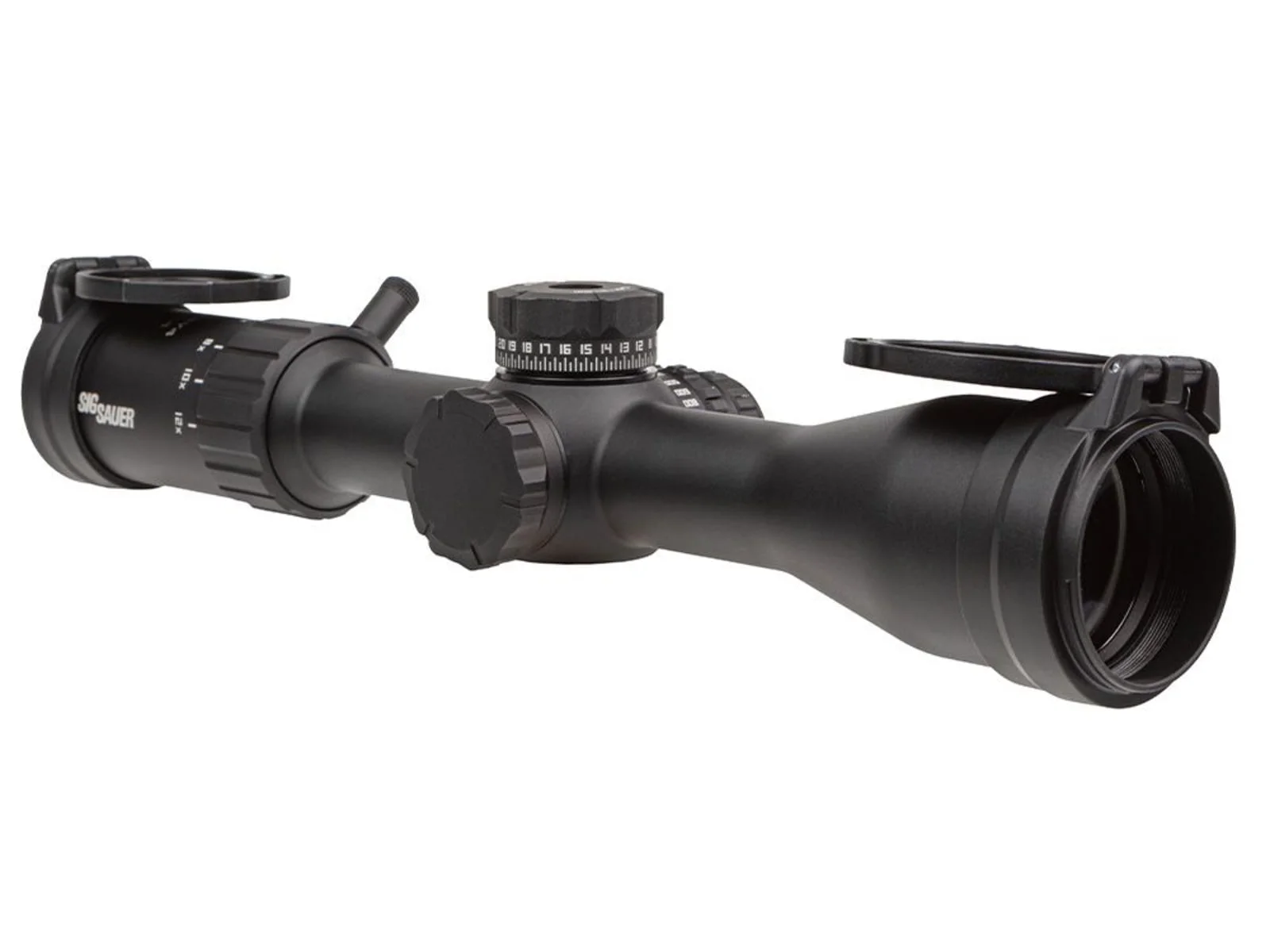 SIG SAUER Whiskey4 3-12x44mm Rifle Scope, Second Focal Plane, Hellfire Illum BDC
