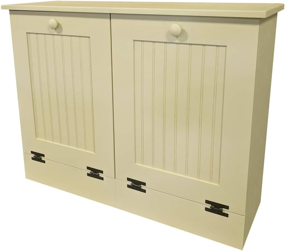 Sawdust City Double Tilt Out Wooden Trash Cabinet (Old Sage)