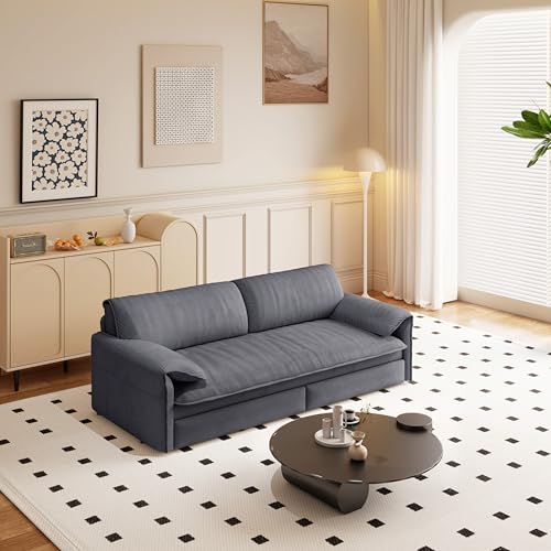 70.1" Futon Sofa Bed Queen Size, Pull Out Bed, 3-in-1 Convertible Sleeper Sofa with 2 Soft Pillows, Modern Velvet Futon Couch for Living Room