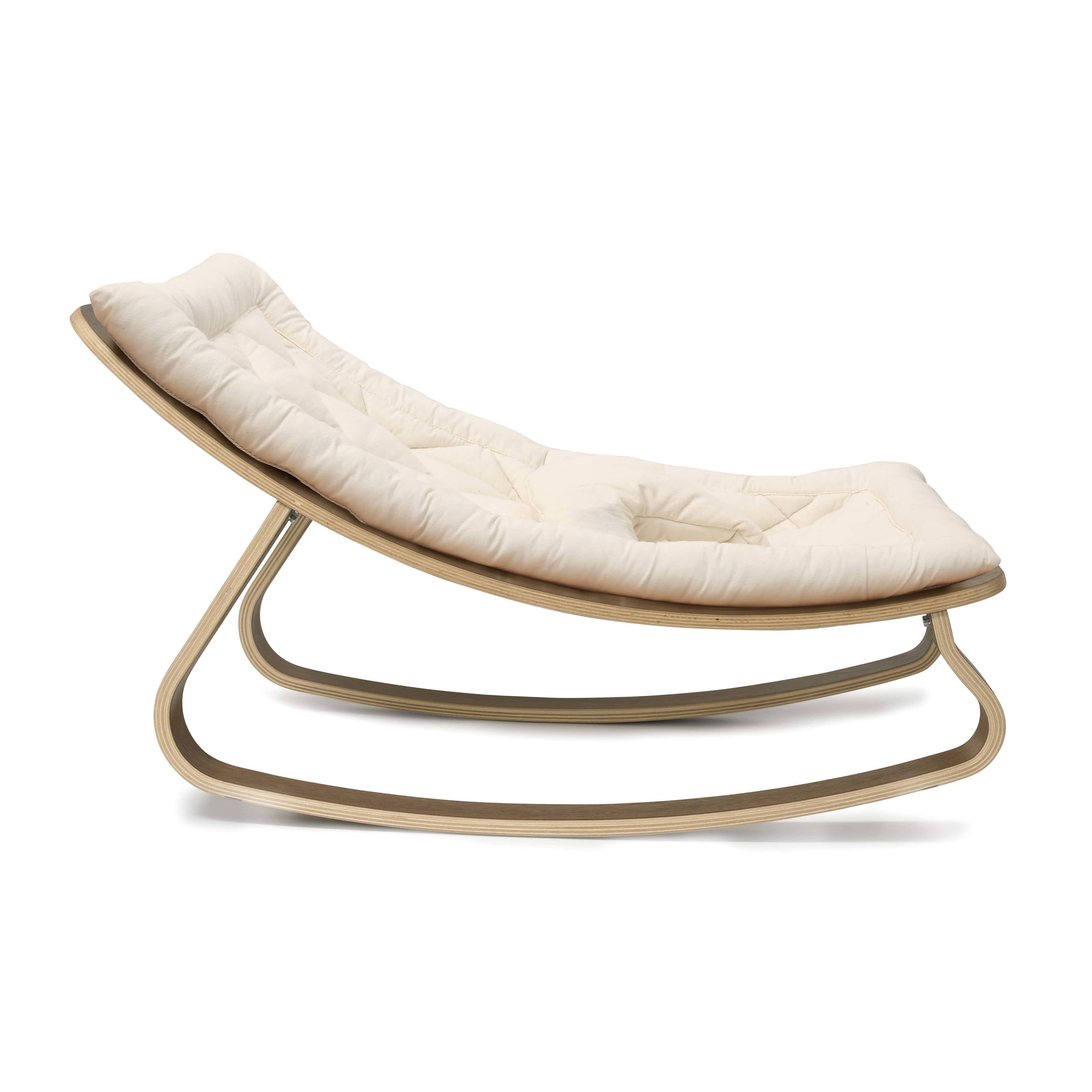 Charlie Crane Levo Baby Rocker in Walnut, Lucas DU Tertre Hibiscus