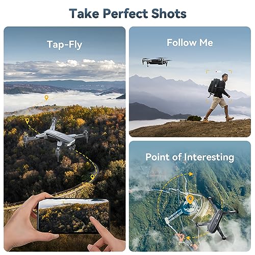 Drone with 4K UHD Camera for Adults, GPS Drones Auto Return, Brushless Motor, Follow Me, Circle Fly, 5G FPV Transmission