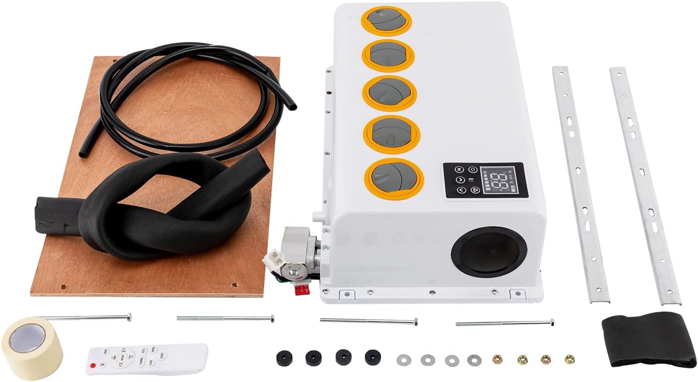 12V Universal Truck Parking Air Conditioner Unit DC Fast Cooling,Truck Air Conditioner Camper A/C Unit 6 Hours Using 6800 BTU For RV,Truck,Farm Car