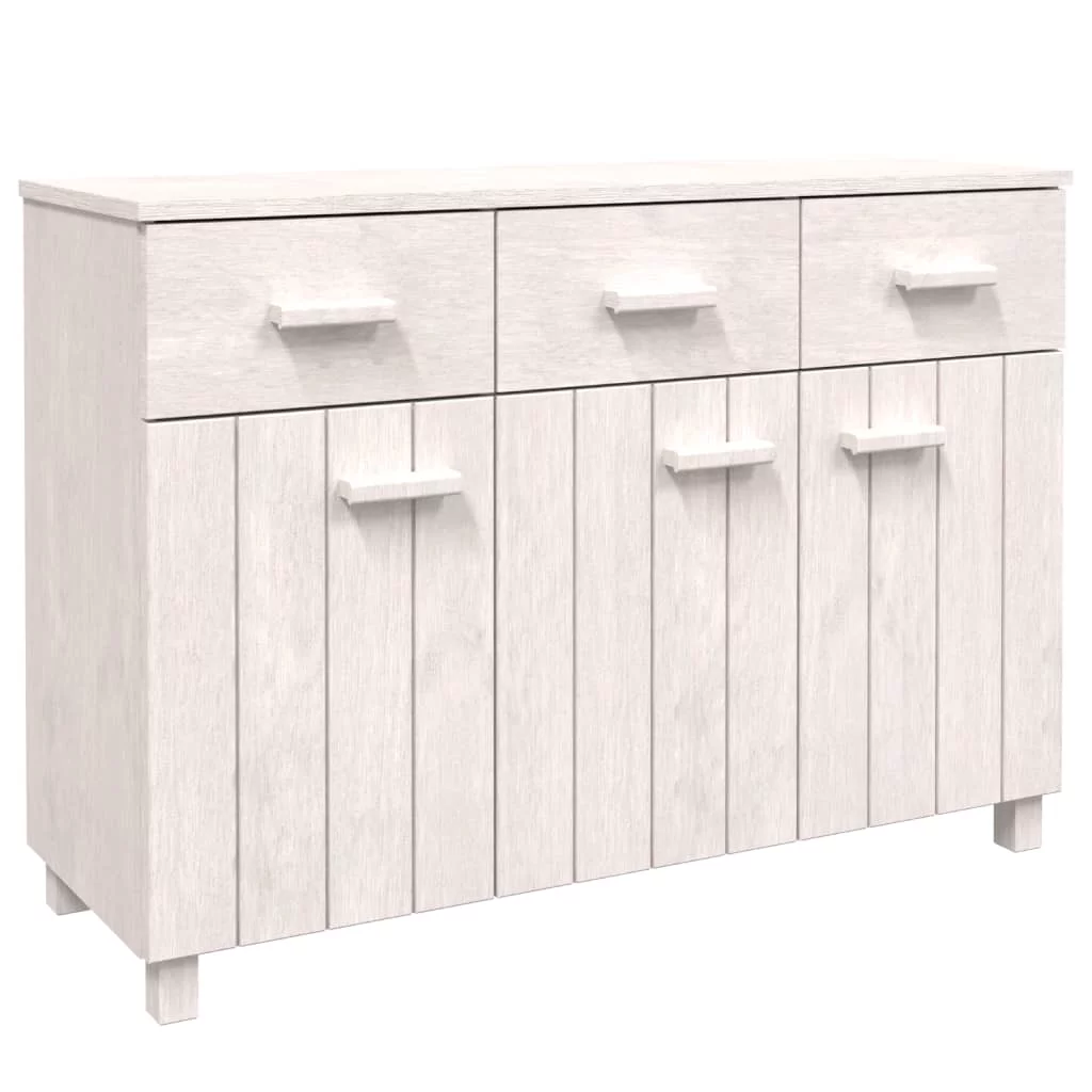 Walmeck Sideboard HAMAR White 44.5"x15.7"x31.5" Solid Wood Pine