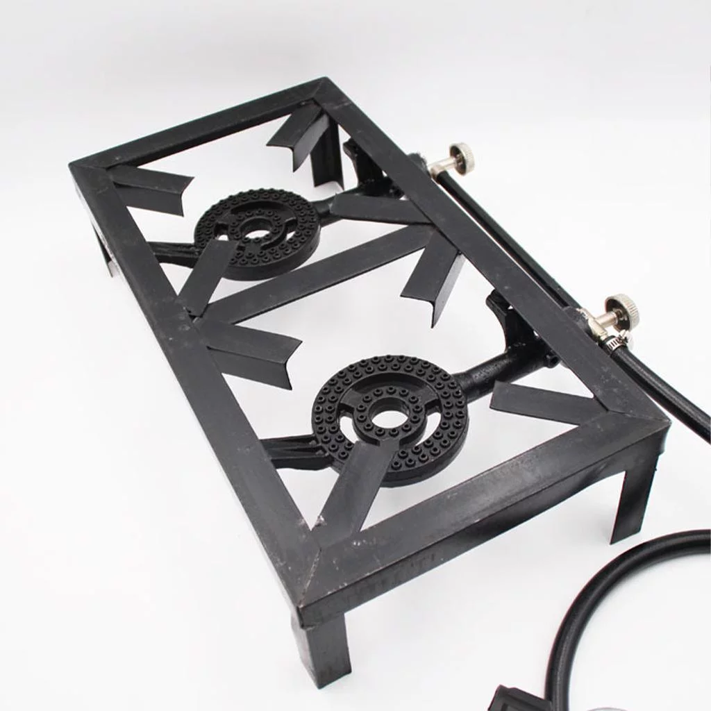 Outdoor Double Burner Cooker for Camping Fishing Cookware