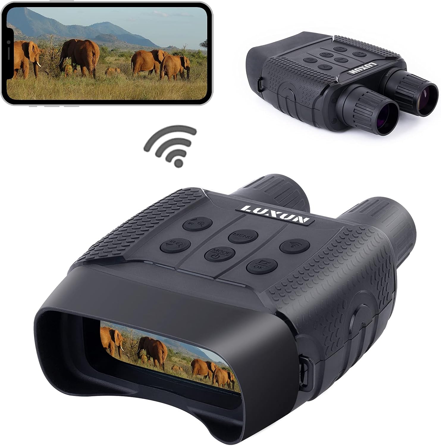 LUXUN Digital Night Vision Goggles Military Tactical for Hunting Infrared Goggle Binoculars for Adults Night Vision And Day With Camera Video