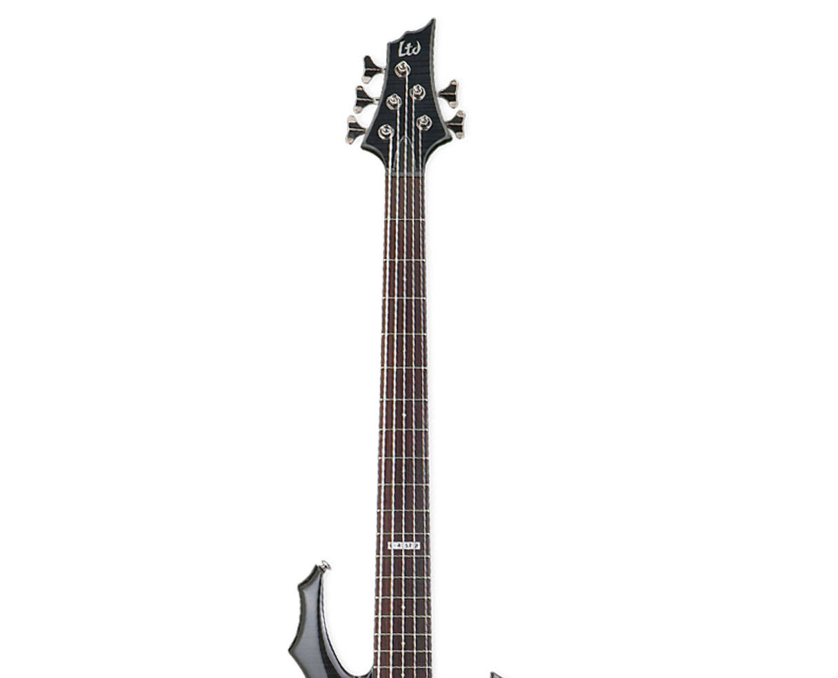 ESP LTD F-415FM Flame Maple See Thru Black 5-String Bass Guitar
