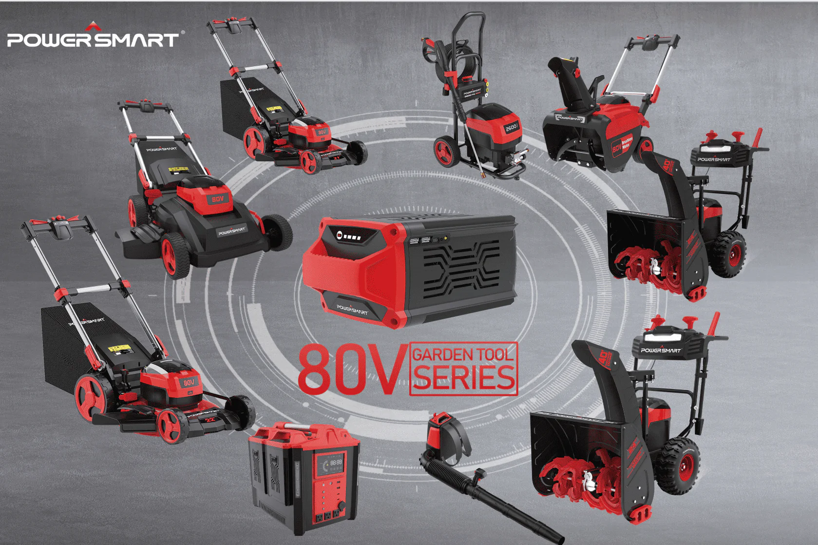 PowerSmart 80V MAX 21 Cordless Lawn Mower, 3-in-1 Brushless Electric Lawn Mower with 6.0Ah Lithium-Ion Battery & Charger (DB2821)