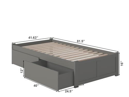 AFI Concord Platform Bed with Footboard & Storage Drawers