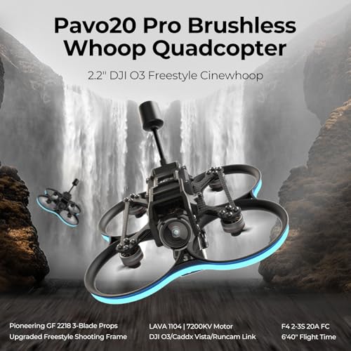 BETAFPV Pavo20 Pro Whoop Drone Quad 2.2inch Cinewhoop with HD Digital Bracket, 1104 7200KV Motor, F4 2-3S 20A FC