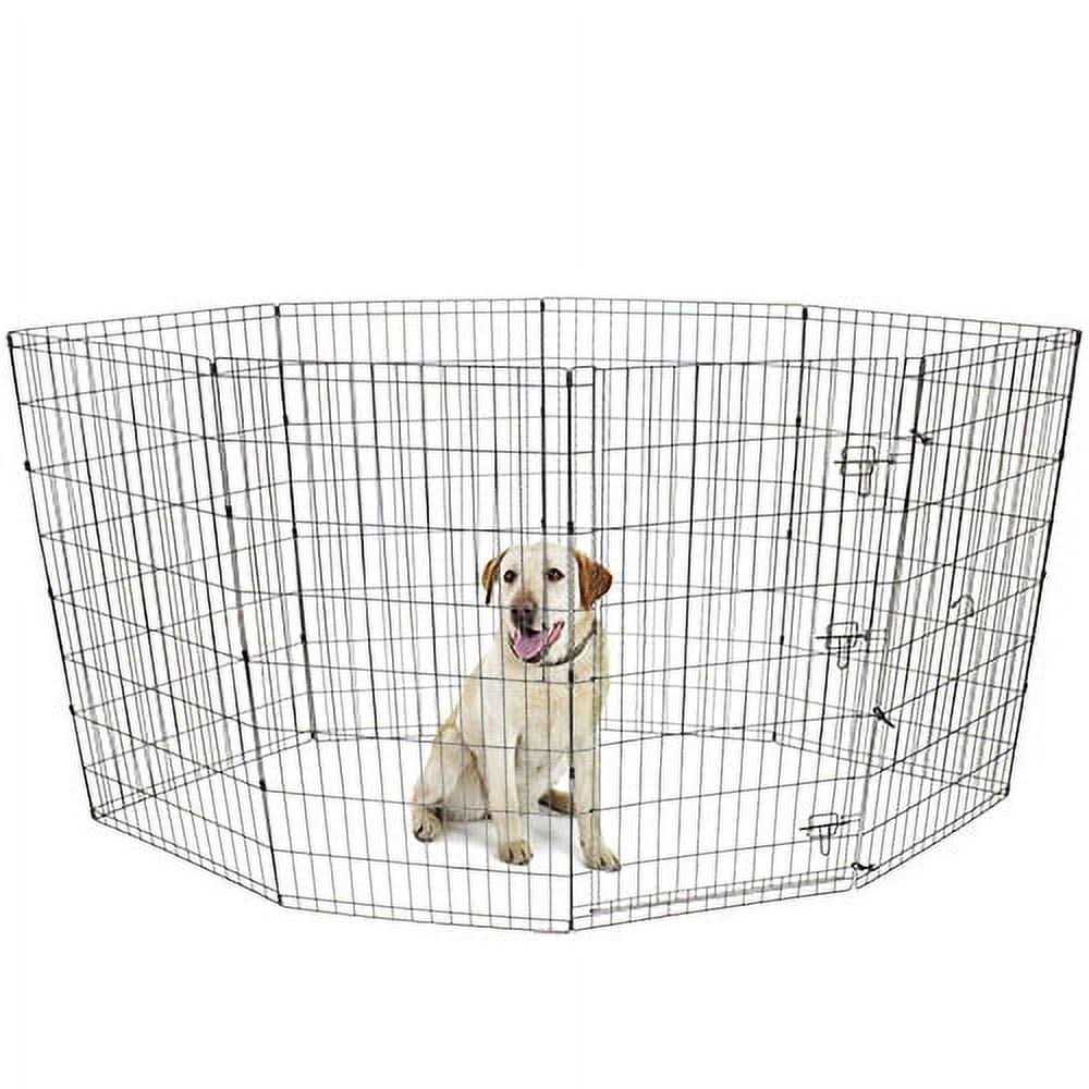 Vibrant Life 8-Panel Pet Exercise Play Pen with Door - Pet Supplies online store
