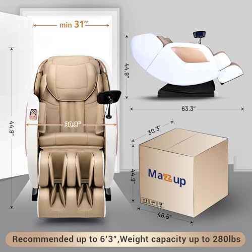 Massage Chair Full Body with Heat, Full Body Zero Gravity Shiatsu Massage Chair, Kneading Recliner w/ 20 Auto Modes, Foot Massage, Bluetooth