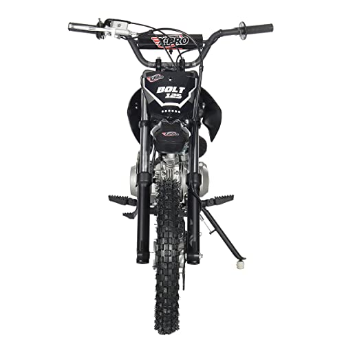 X-PRO Bolt 125 Dirt Bike with Automatic Transmission, Electric Start, Big 14"/12" Tires! (Blue)