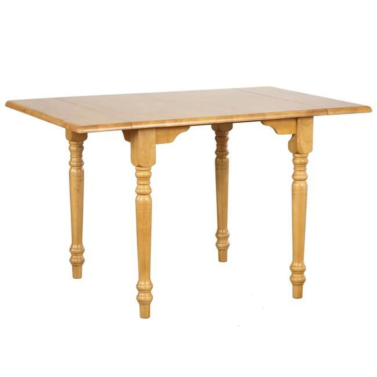 Selections 48" Rectangle Extendable Drop Leaf Dining Table Light Oak Wood