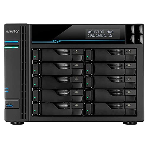 Asustor Lockerstor 4 Gen2 - AS6704T | 4-Bay NAS, Quad-Core 2.0GHz Processor, 4 M.2 NVMe Slots (PCIe 3.0), Dual 2.5GbE, Expandable to 10GbE