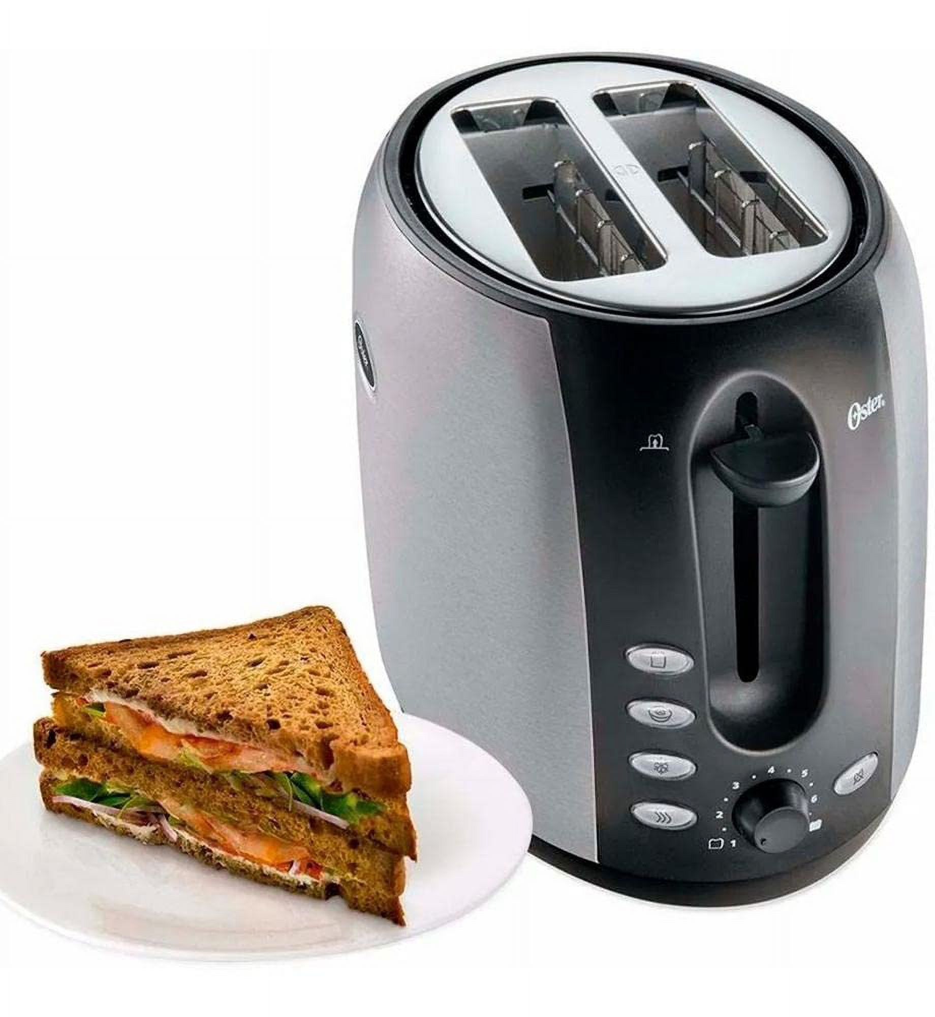 Oster 2 Slice Toaster, Brushed Stainless Steel (TSSTJC5BBK)