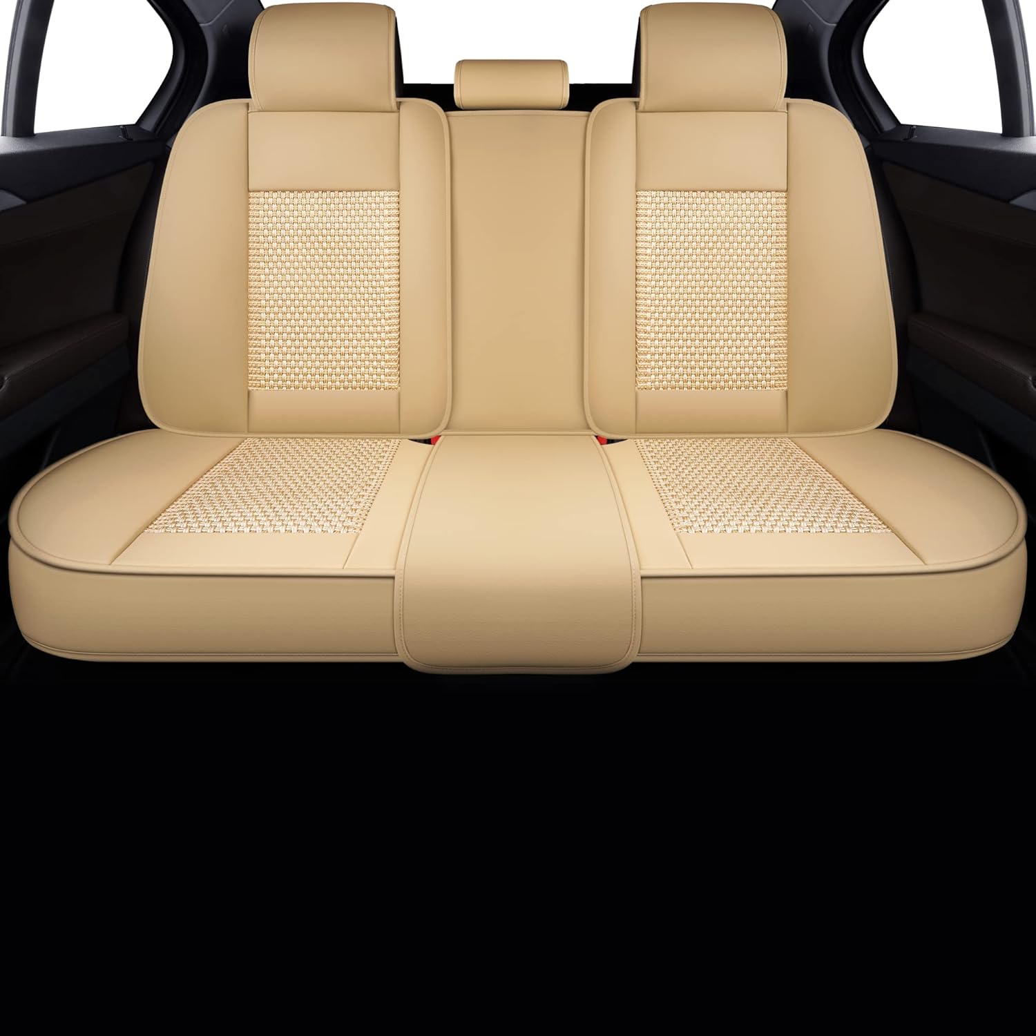 LINGVIDO Breathable and Waterproof Faux Leather Automotive Seat Covers for Cars SUV Pick-up Truck Sedan