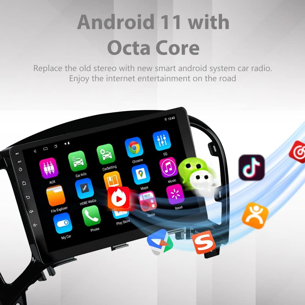 LEXXSON Car Radio for Nissan Juke 2011-2016, Android 11 Head Unit with Octa Core 9 inch Capacitive High Definition Touch Screen