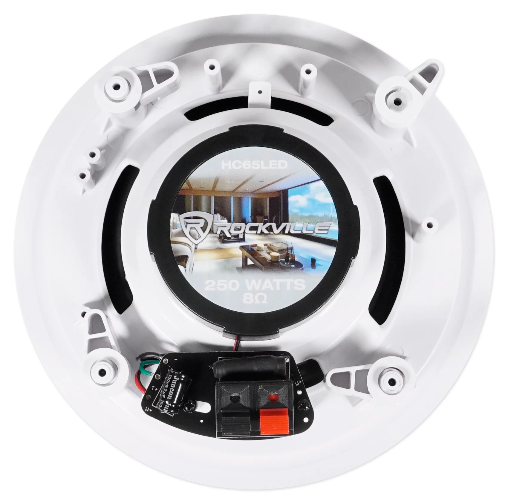 Rockville 1000w Home Theater Bluetooth Receiver+(4) In-Ceiling 6.5" LED Speakers
