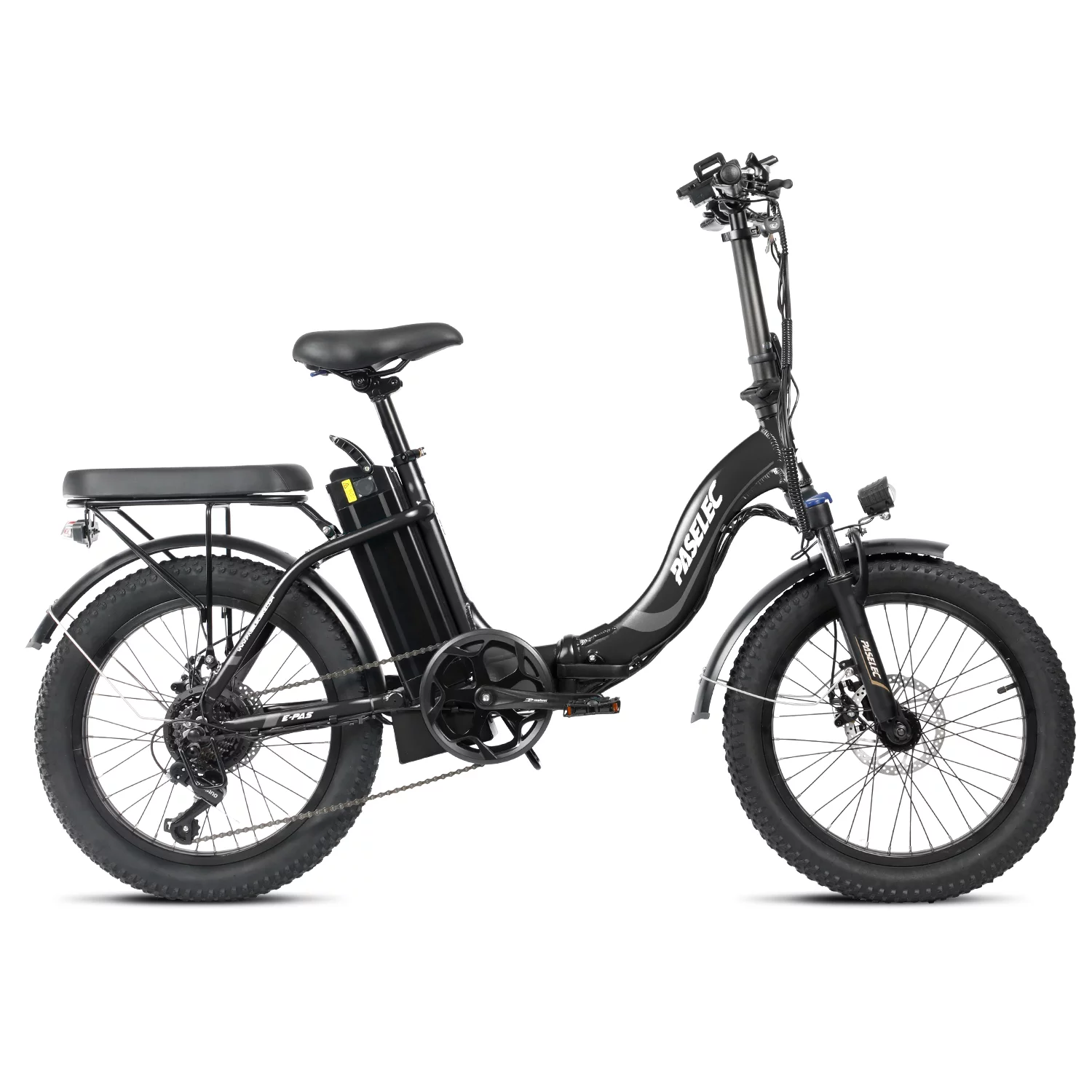 Paselec Electric Bike for Adults,Folding Electric Bicycle, Mountain Ebike with Peak 750W Motor, 20inch *3.0 Fat Tire Ebike