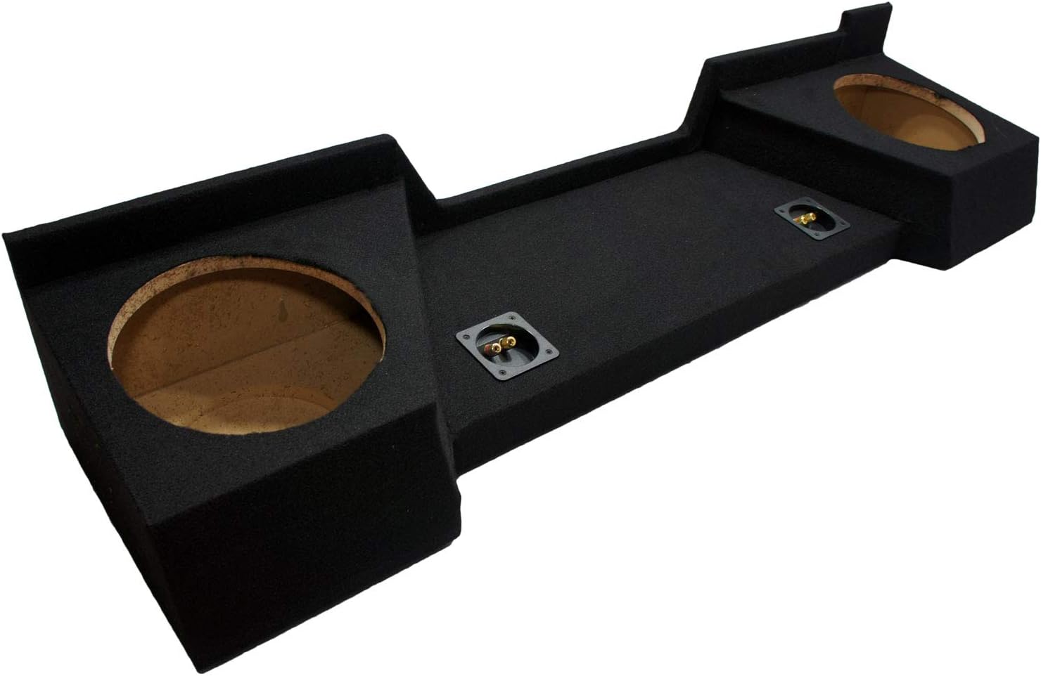 Compatible with Chevy Silverado or GMC Sierra Full Size Extended Cab Truck 2007-2013 Dual 10 Subwoofer Sub Box Speaker Enclosure