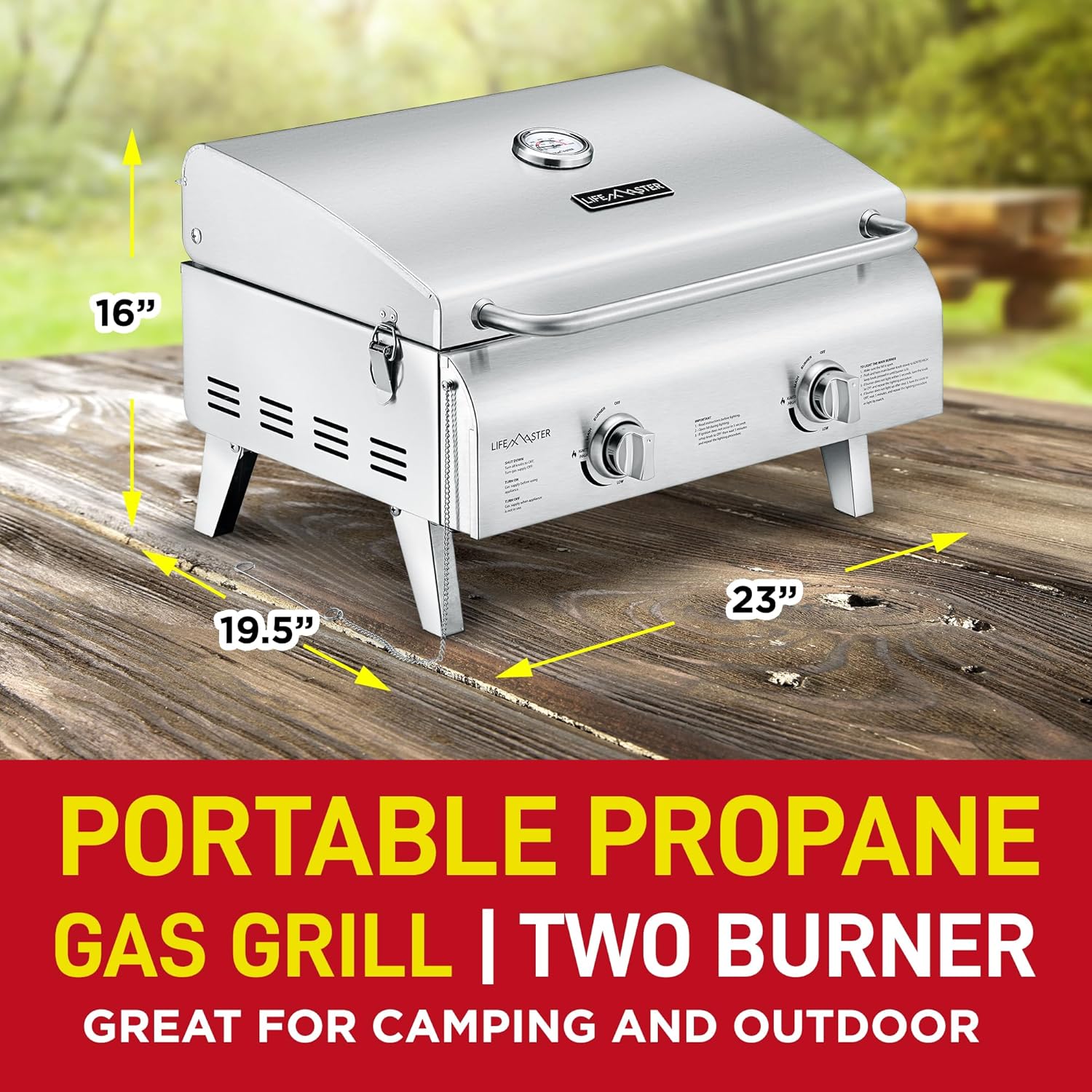 Portable Stainless Steel Gas Grill