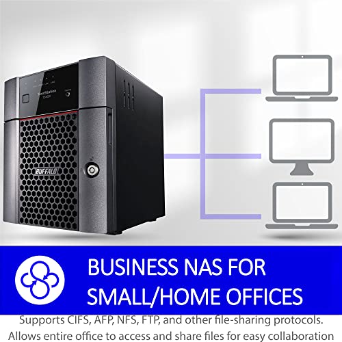 BUFFALO TeraStation Essentials 4-Bay Desktop NAS 8TB (4x2TB) with HDD Hard Drives Included 2.5GBE / Computer Network Attached Storage/Private