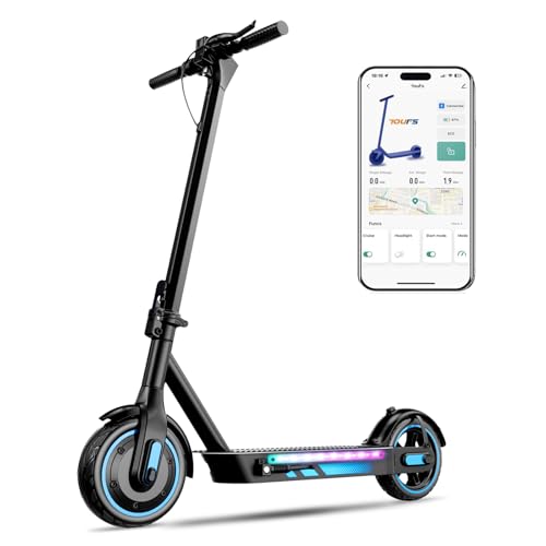 Electric Scooter Adults, Up to 25 Mph, 22/31 Miles Range, Motor E-Scooter with 10" tire, Foldable Escooter with Dual Braking and App Control