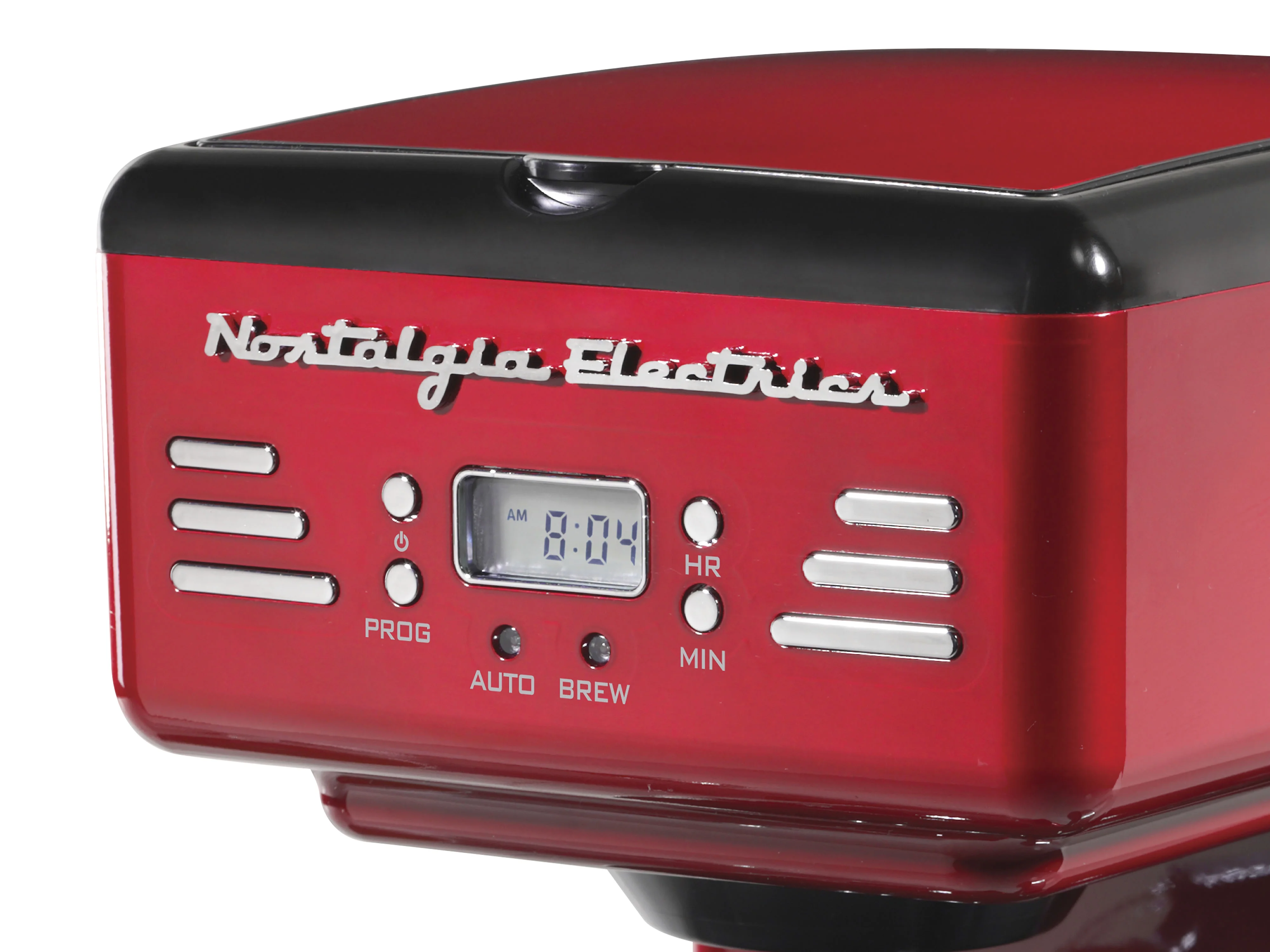 Nostalgia Retro Coffee Maker 12-Cup Programmable Vintage Coffee Machine, Red