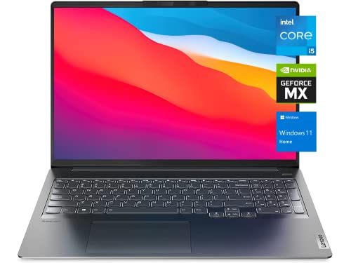 Lenovo Ideapad 5i Pro Laptop, 16" QHD 2.5K IPS Display, Intel Core i5-11300H, GeForce MX450, 8GB RAM, 512GB SSD, IR Camera, Backlit Keyboard, WiFi 6
