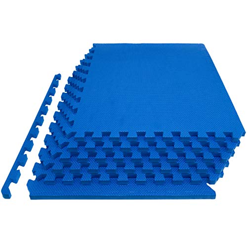 ProsourceFit Extra Thick Puzzle Exercise Mat , EVA Foam Interlocking Tiles for Protective, Cushioned Workout Flooring for Home and Gym Equipment