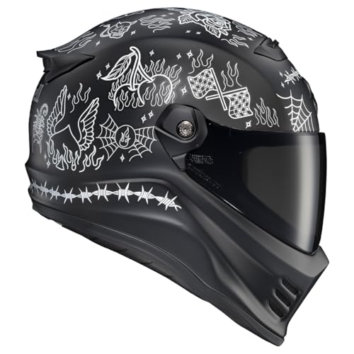 ScorpionEXO Covert FX Full Face Adult Motorcycle Helmet Street Fighter Style with Bluetooth Ready Speaker Pockets DOT ECE 22.06 Approved Unisex