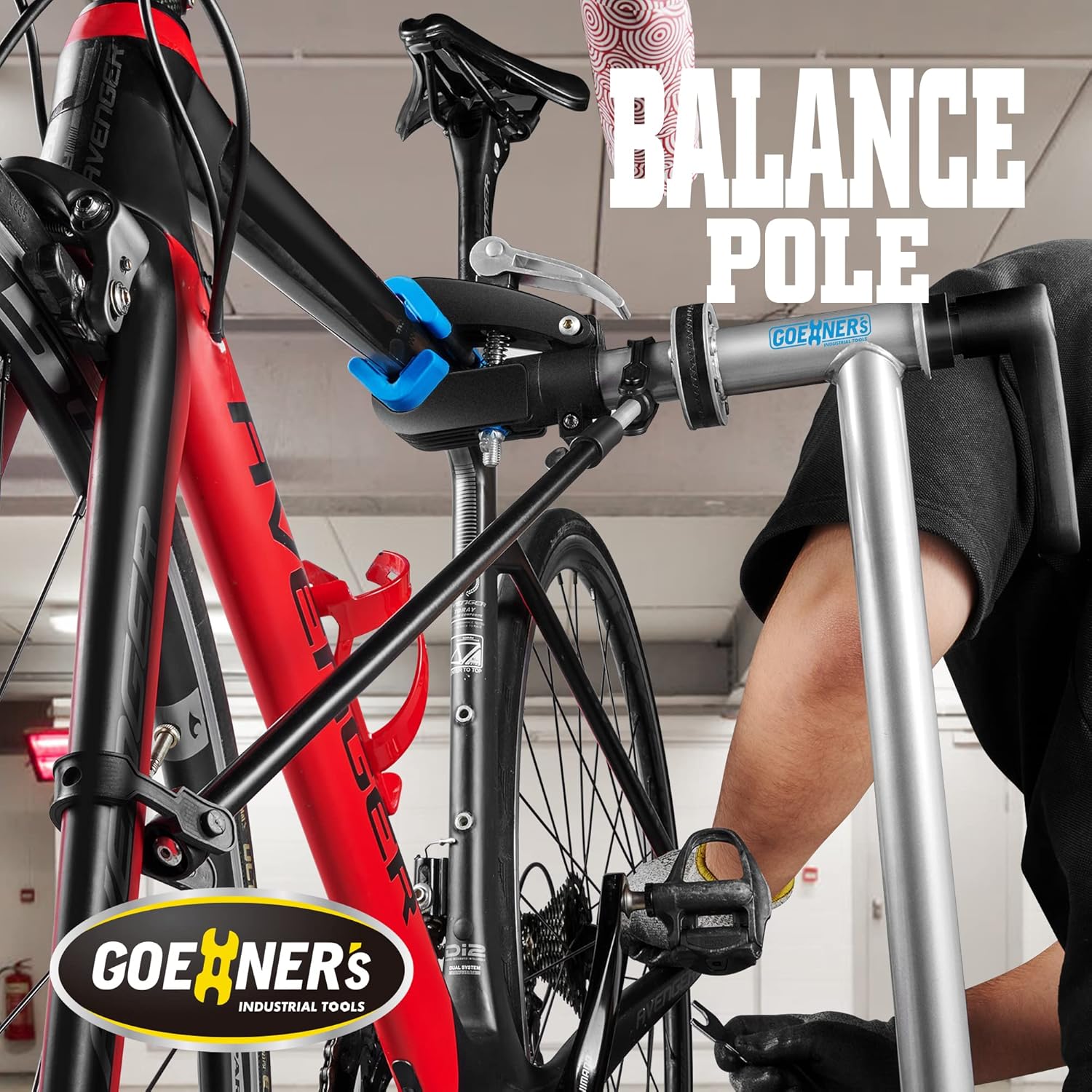 GOEHNER's E Bike Repair Stand Heavy Duty (Max 100 lbs) - Portable Bicycle Repair Stand Mechanics Workstand for Maintenance of Heavy E Bike