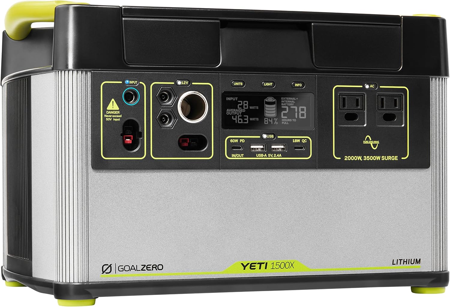 Goal Zero Yeti 1000 Core Portable Power Station, 1,000 W, Solar-Powered Generator (Solar Panel Not Included), USB-A/USB-C Ports and AC Outlets