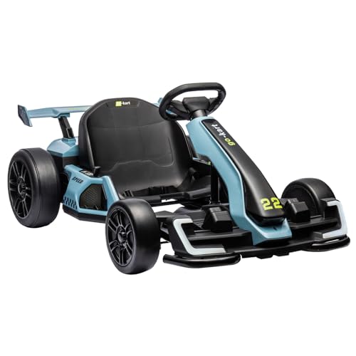 24V Kids Go Kart,300W Powerful Electric Drift Kart Car with Adjustable Seat,IDE On Toy with 4 Speed Mode,Big Battery, Drift/Sports Mode, Eva Tire