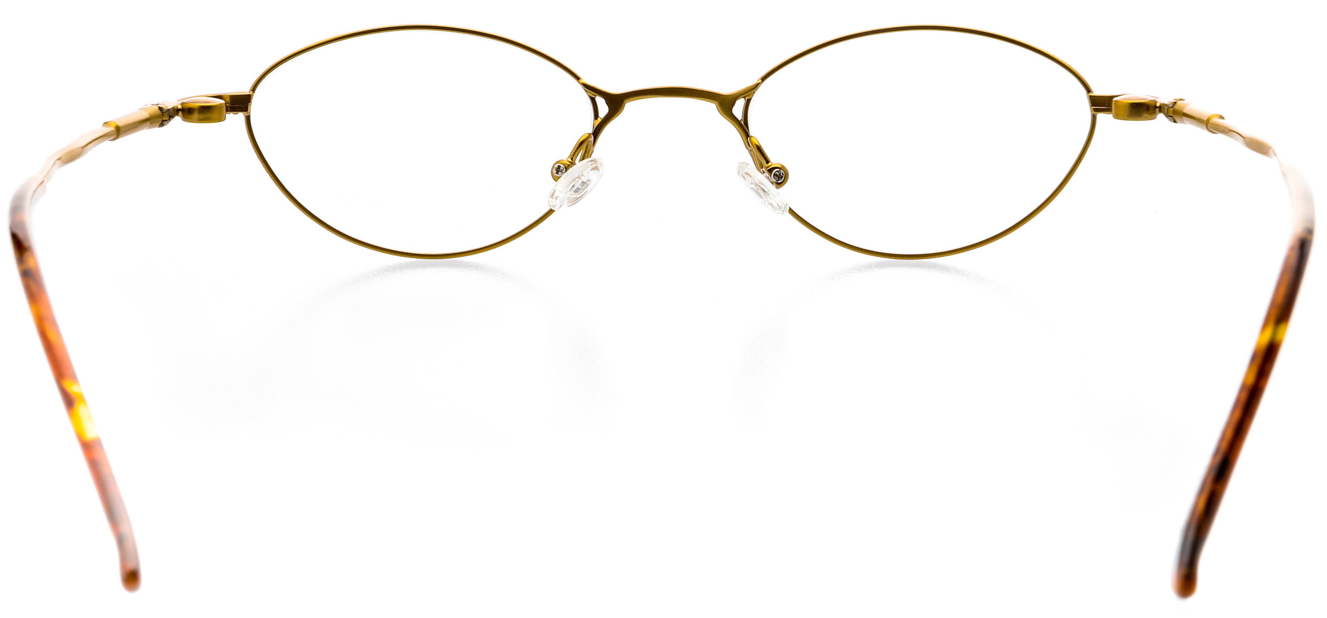 Optical Eyewear - Oval Shape, Metal Full Rim Frame - Prescription Eyeglasses RX, Bronze Antique Gold