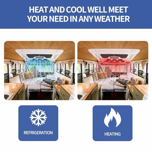 Electric Car RV Roof Air Conditioner Automobile Heat And Cool Rooftop Parking Air Conditioning 12V 24V 48V 60V 72V 90V 220V For Camper Van Motorhome