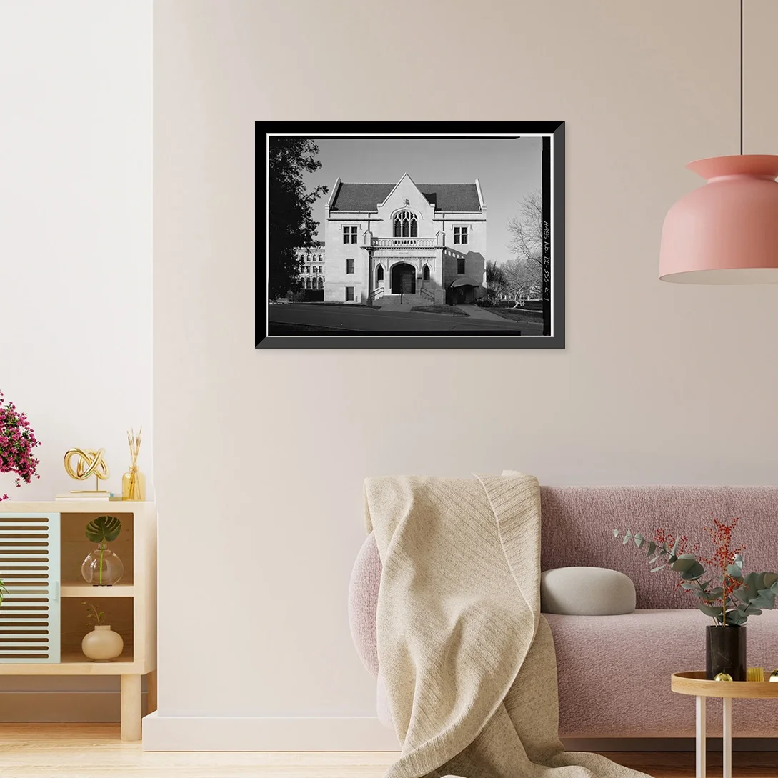 Historic Framed Print, U.S. Soldiers Home, Stanley Hall, Rock Creek Church Road & Upshur Street Northwest, Washington, District of Columbia, DC