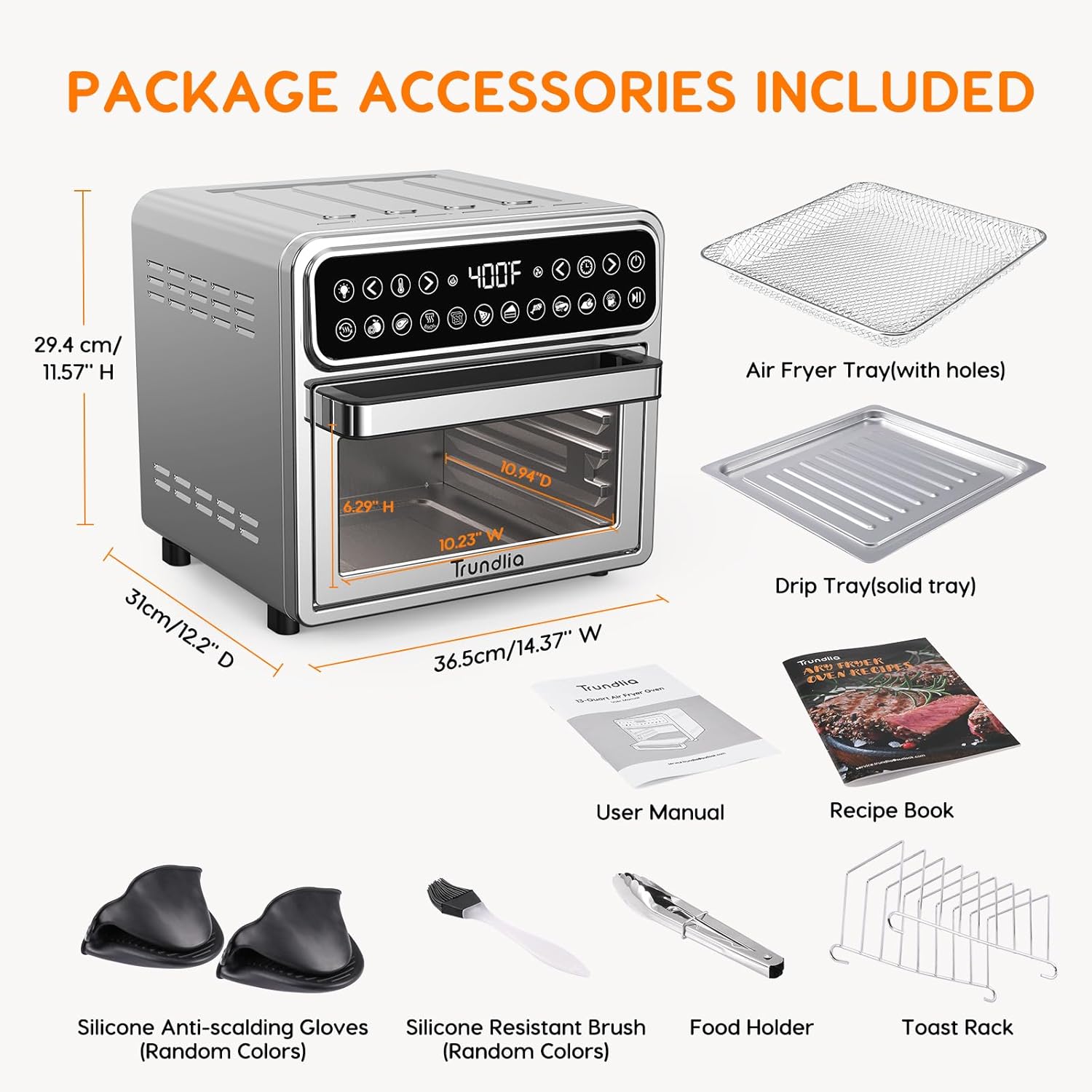 11-in-1 Air Fryer Oven 13QT Stainless Steel Air Fryer