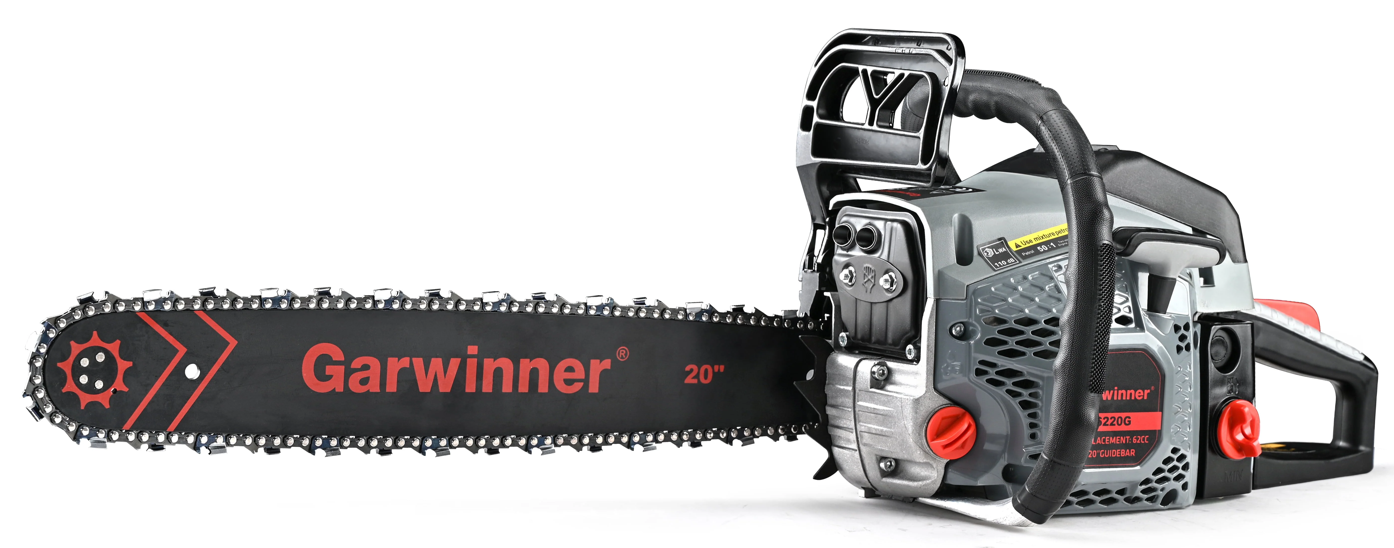 Garwinner Gas Chainsaw 20'' 2-Stroke 62CC Cordless Chainsaw 6220G for Farm, Garden and Ranch for Cutting Wood