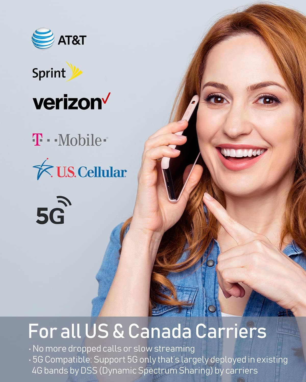 Zorida Cell Phone Booster for Home, 4,000 sq ft, APP Guide for Premium Signal, Remote Monitor, Support All US Carriers-Verizon, AT&T & More