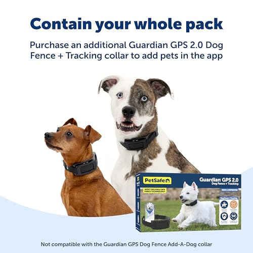 PetSafe Guardian GPS 2.0 Dog Fence + Tracking – Wireless Dog Fence with Reliable Dual Frequency GPS Tracking – Smaller Collar for All Breeds 10 lbs